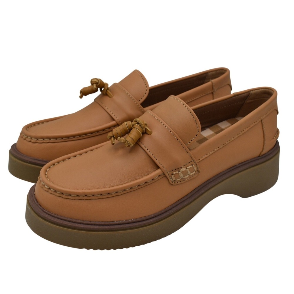 Sperry Bayside Platform Loafers Womens 11 Tan Leather Tassel Moc Toe Shoes NWOB